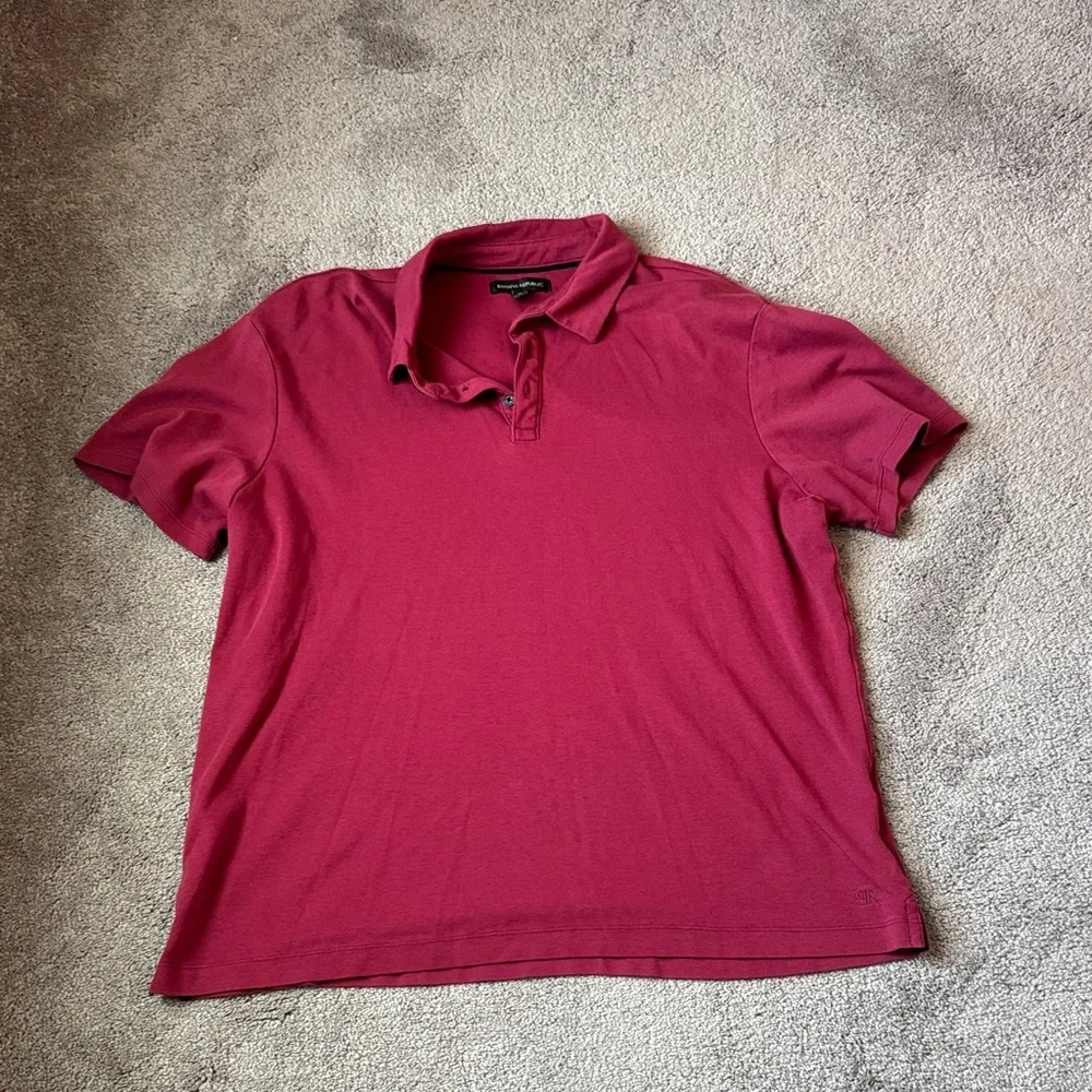 Banana Republic Red Polo Shirt SIZE XL Classic Fit Short Sleeve